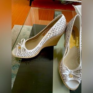 Michael Kors, White wedge sandals, Size UK 6/ US 8, worn once